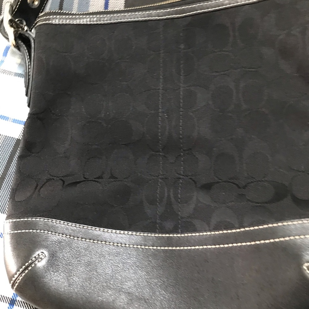 Coach Black Signature Jacquard Handbag